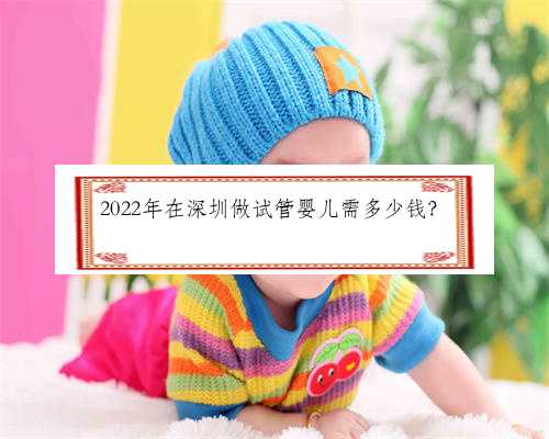 2022年在深圳做试管婴儿需多少钱？